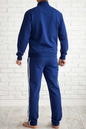 Мужской спортивный костюм с символикой СССР в синем цвете задняя сторона