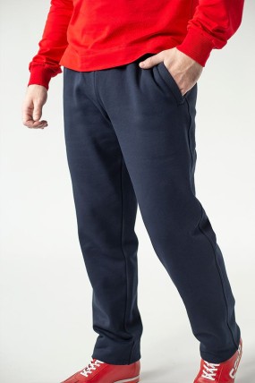 Спортивные штаны темно-синие утепленные передняя сторона